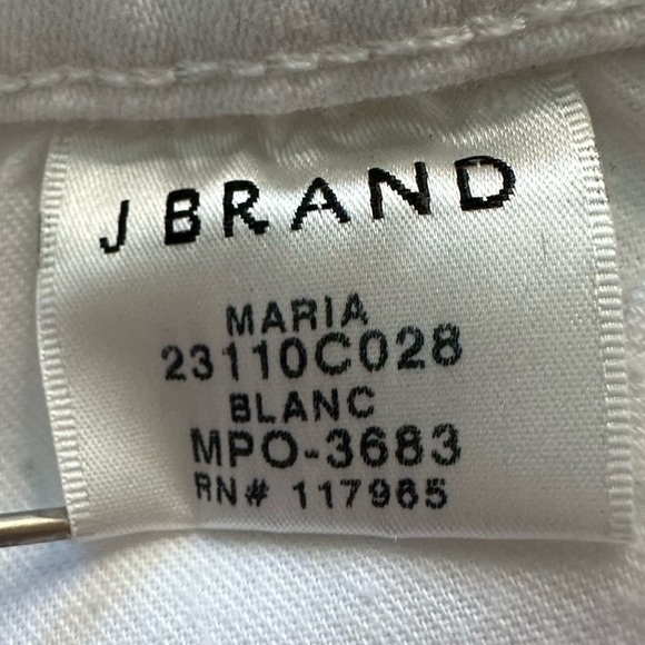 J BRAND MARIA HIGH-RISE WHITE SKINNY JEANS COMFORT STRETCH, ZIPPER FLY. SIZE 29. - Picture 4 of 10